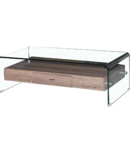Angola Clear Coffee Table with Drawer