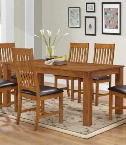 Adderley Dining Set with 6 Chairs Walnut
