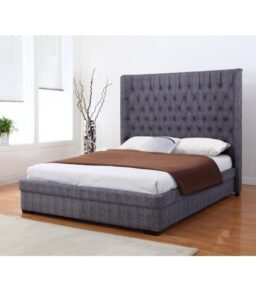 Genesis Linen Double Bed Dark Grey