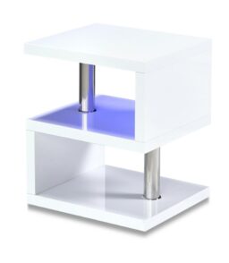 Astana LED Occcasional Table White High Gloss