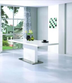 Chaffee Dining Table White High Gloss