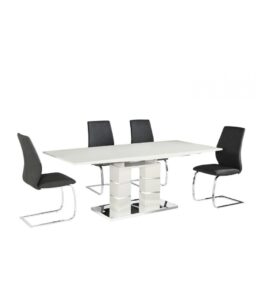 Janelle Extending Dining Table High Gloss White