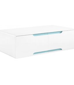 Badini Coffee Table White Matt Gloss 4 Drawer