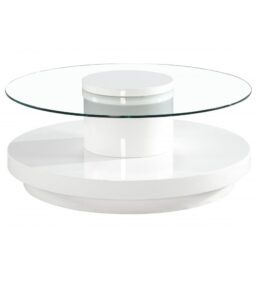 Nebula Coffee Table Round White High Gloss