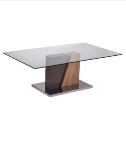 Olivia Glass Coffee Table Champagne & Natural