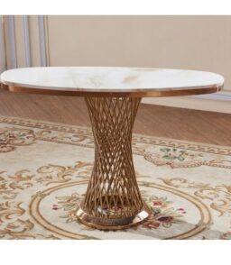 Pescara Marble Console Table with Stainless Steel Base