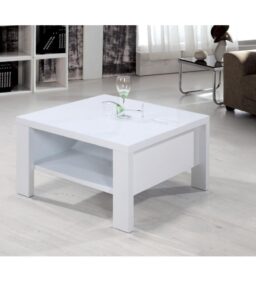 Peru Square Coffee Table High Gloss White