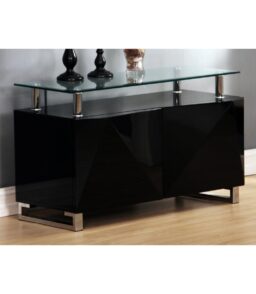 Rowley Black High Gloss Sideboard 2 Doors