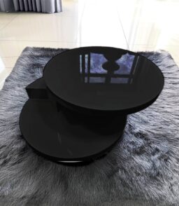 Stony High Gloss Moveable Coffee Table Black