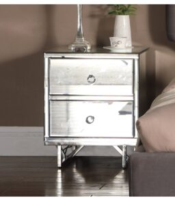 Ashbourne Bedside Mirrored 2 Drawer