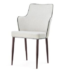 Capri PU Chairs White with Black Edge (2s)