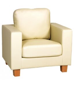 Chesterfield 1 Seater Sofa PU Cream