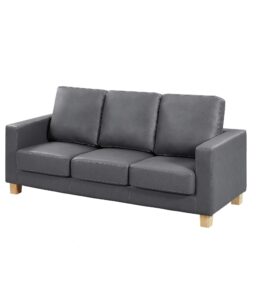 Chesterfield 3 Seater Sofa PU Grey