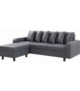 Civic Chase Sofa Leather Aire Grey