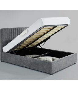 Livingstone Storage Fabric Single Bed Grey