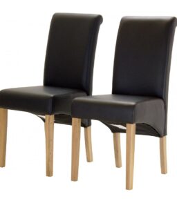 Havana PU Chair with Oak Legs